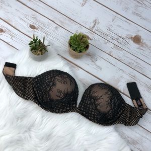 VS Strapless Multi-Way Lace Bra sz 32D